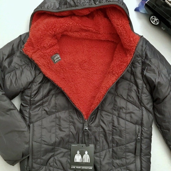 Eddie Bauer New Reversible Puffer Jacket Boys S (7/8) - Picture 3 of 12